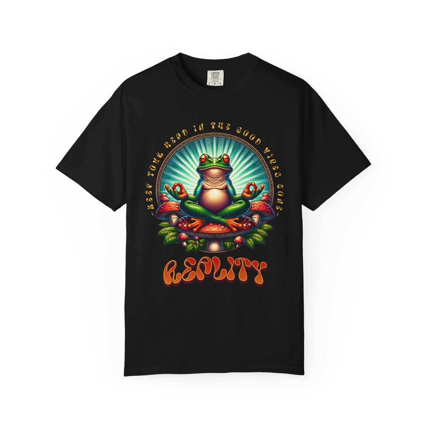 Meditative frog T-Shirt with Calming Frog Design - Soft Cotton Tee