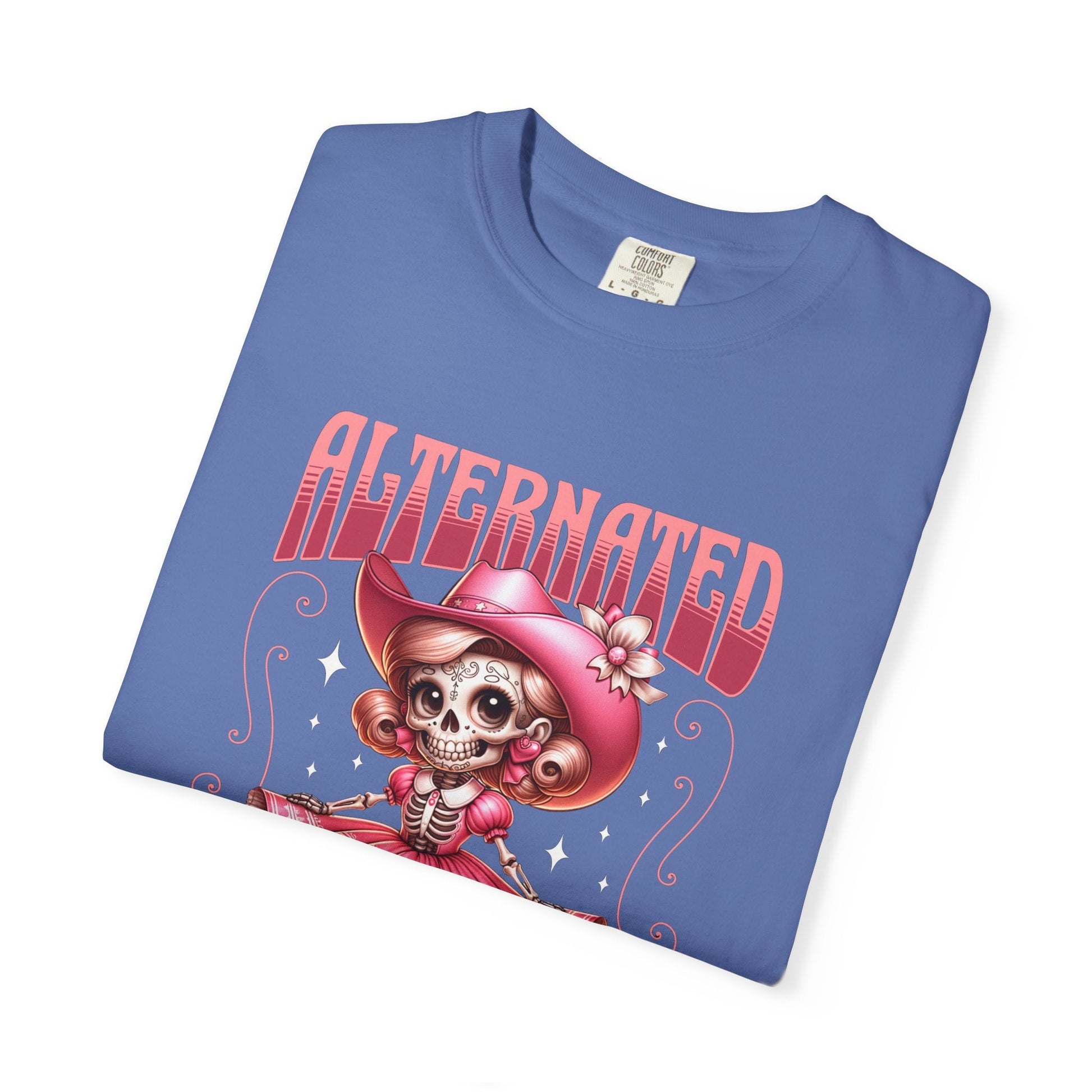 Cowgirl skull t-shirt - bold western style unisex garment