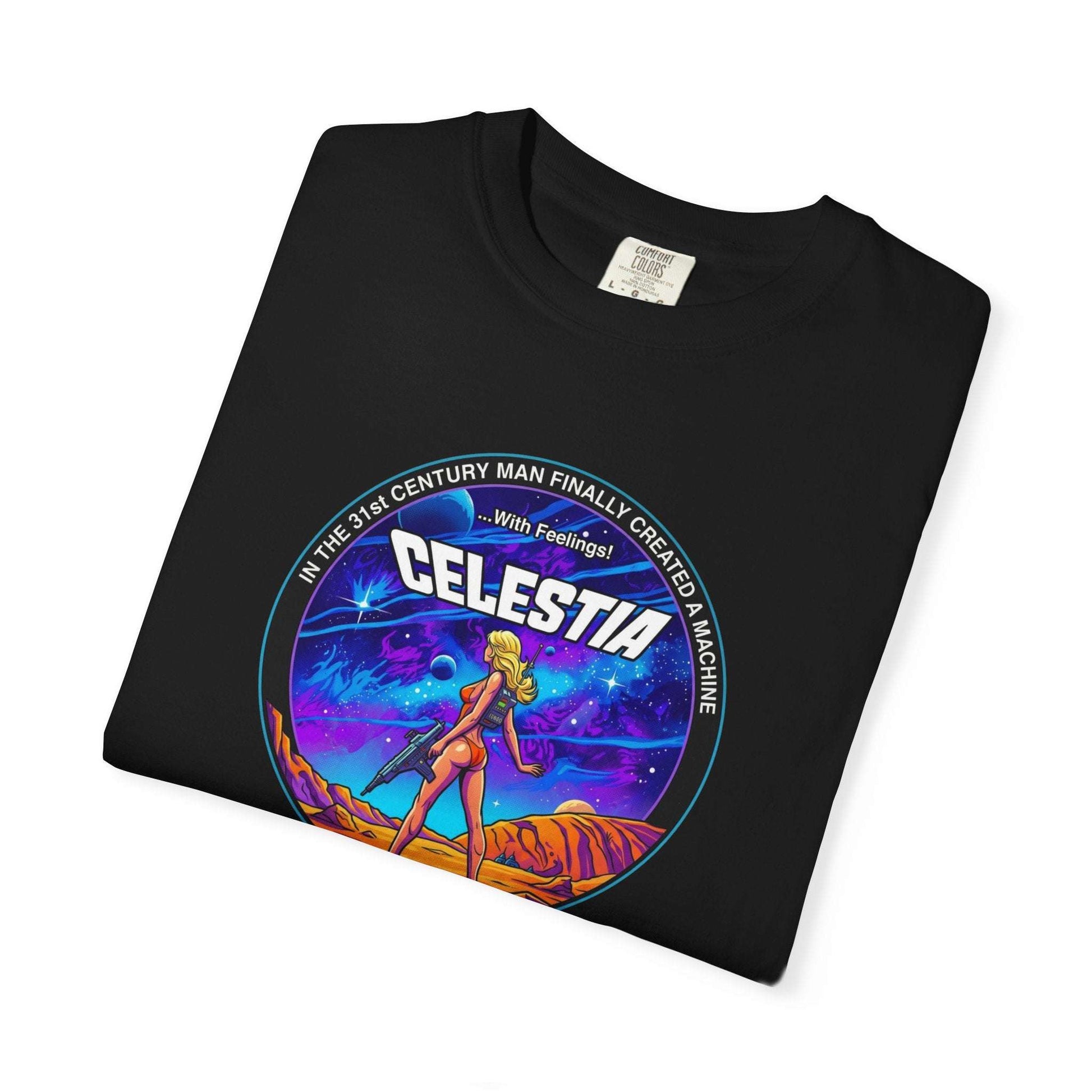 Celestia – Galactic Warrior Humorous T-Shirt