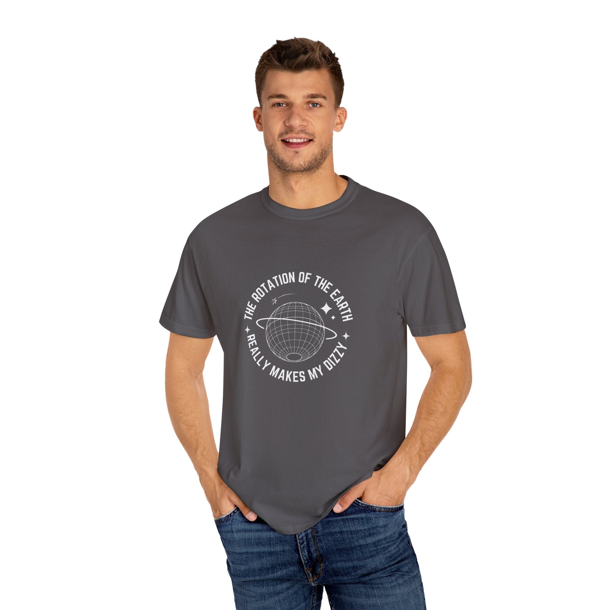 Touristic figure t-shirt | trendy & unique globe design earth rotation