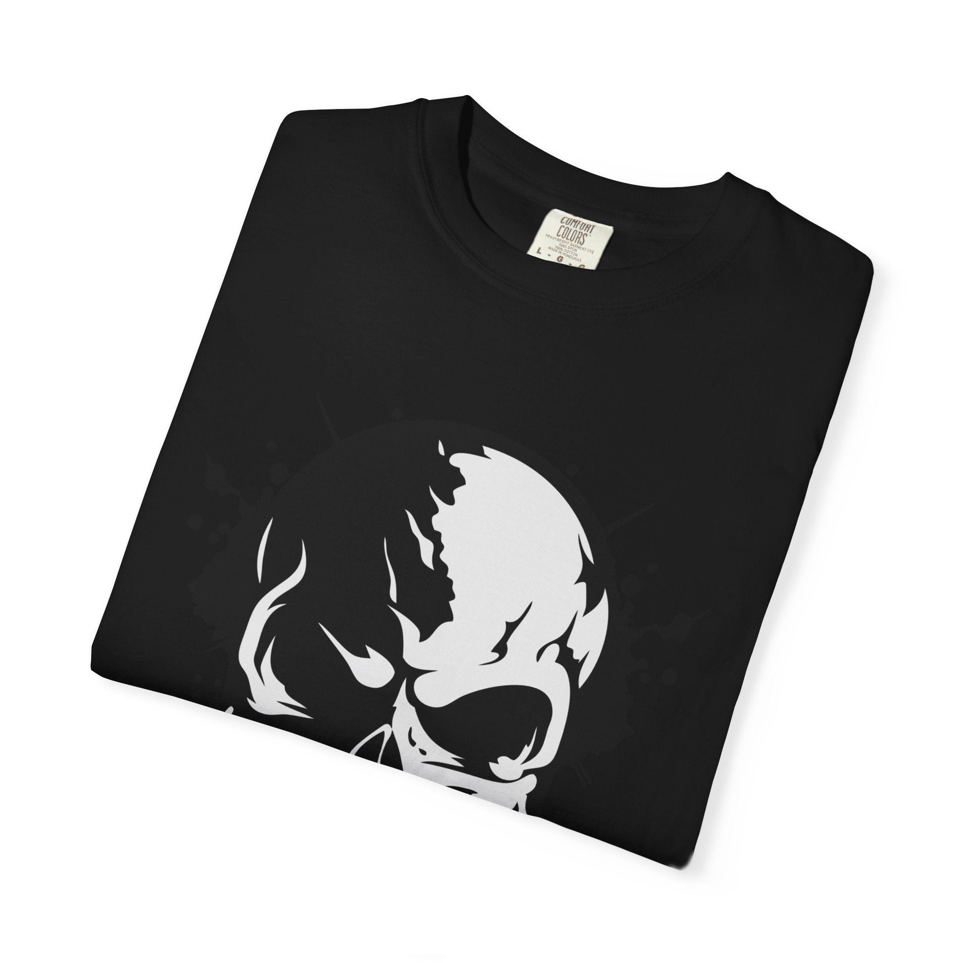 Gothic skull t-shirt for stylish and edgy wearers black and white