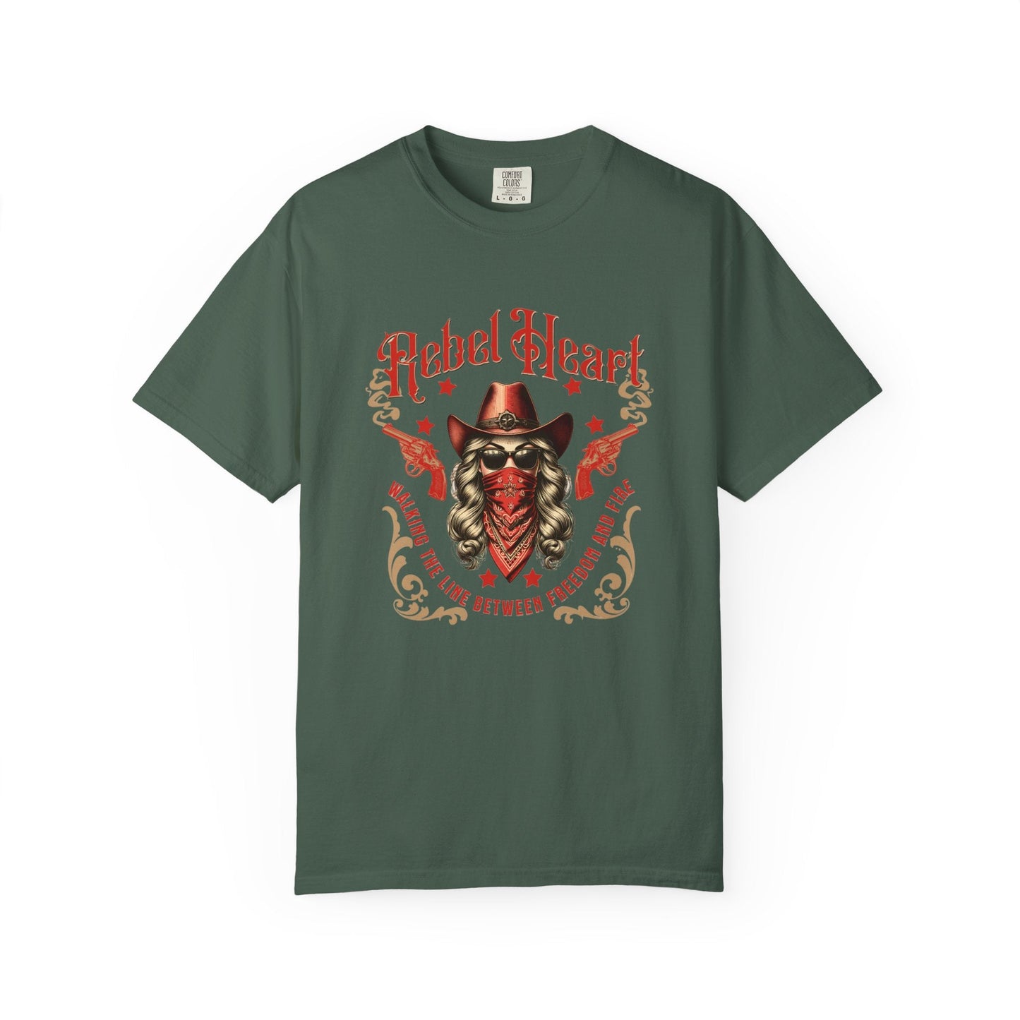 Cowgirl rebel heart t-shirt - western style woman adventure t-shirt