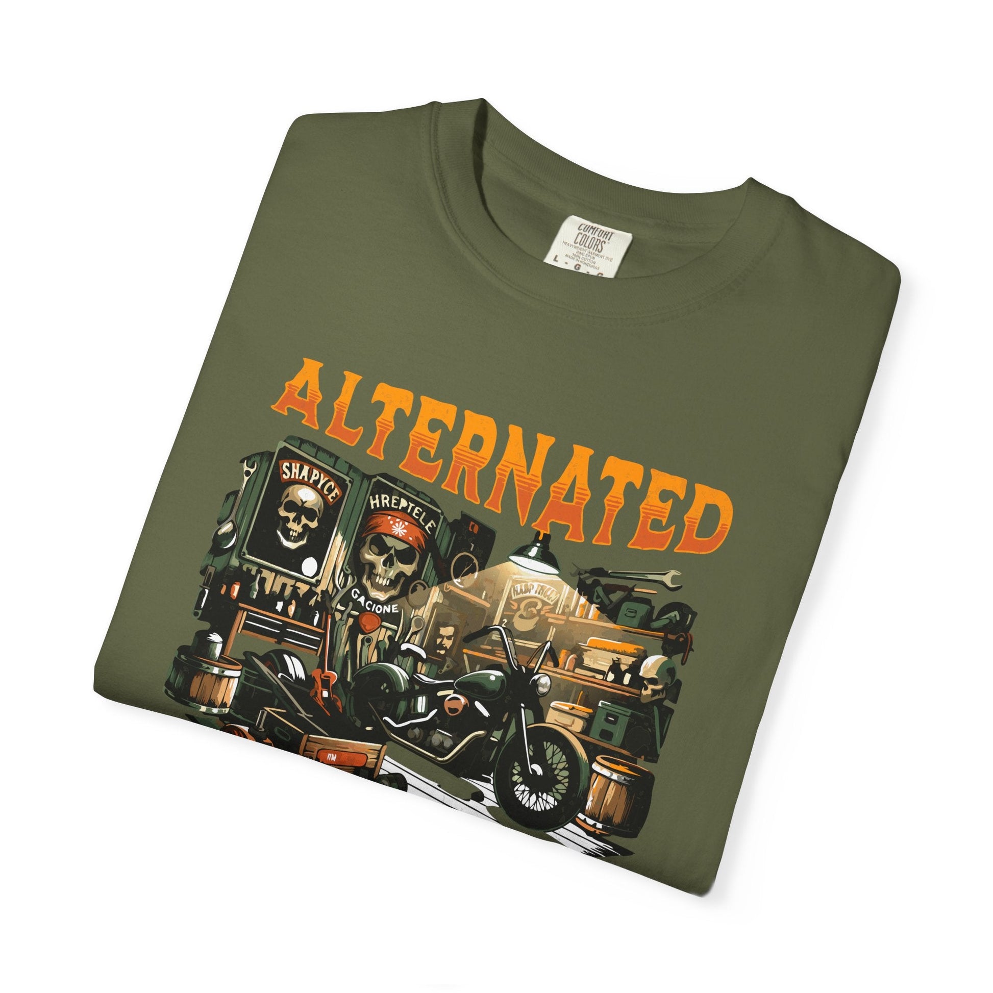 Motorbike garage t-shirt: Vintage motorcycle cool repair hub