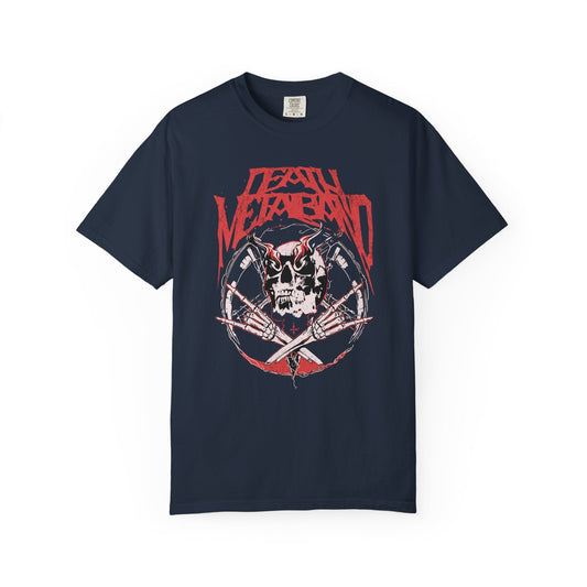 Metal head t-shirt - Unisex tee with crossed blades & skull design