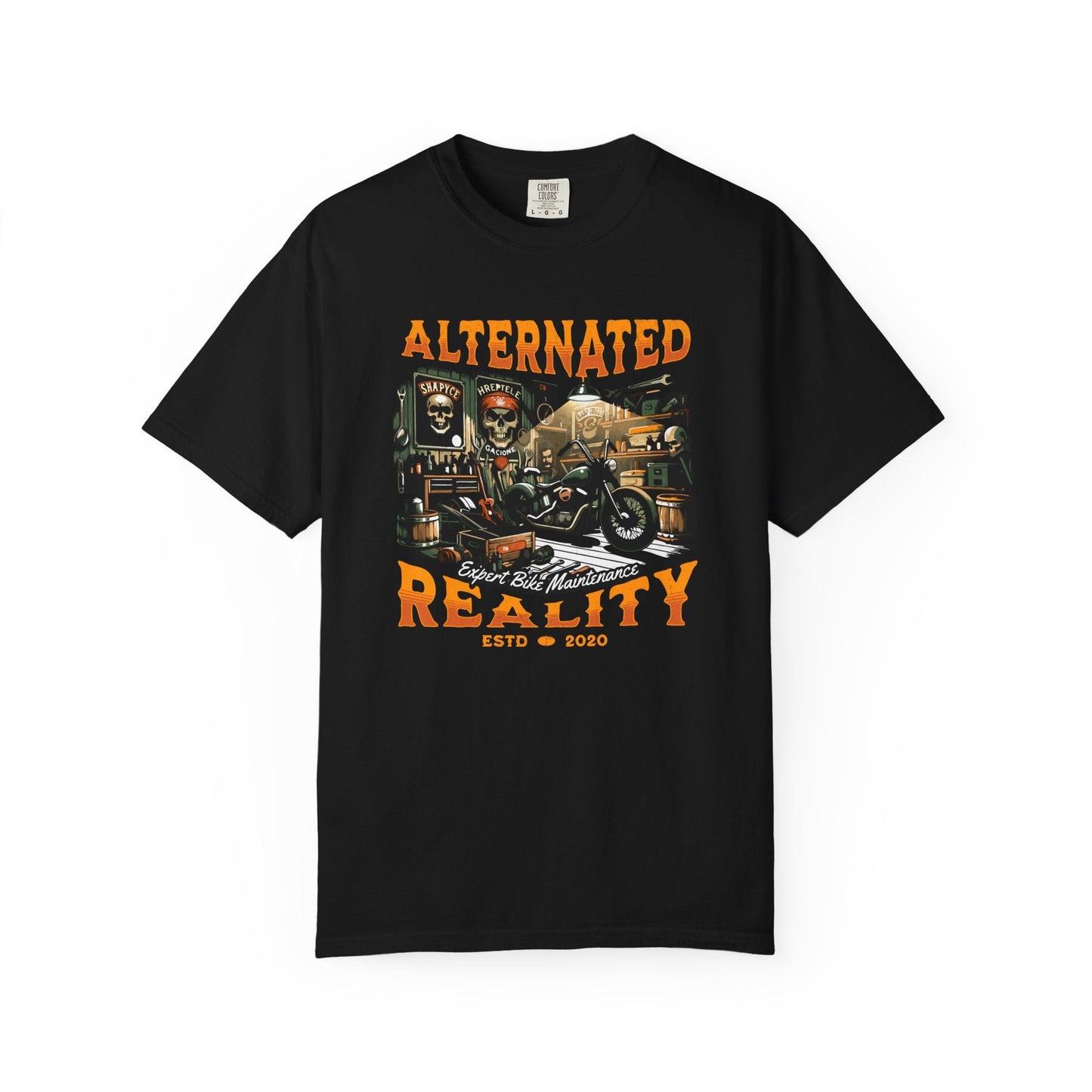 Motorbike garage t-shirt: Vintage motorcycle cool repair hub