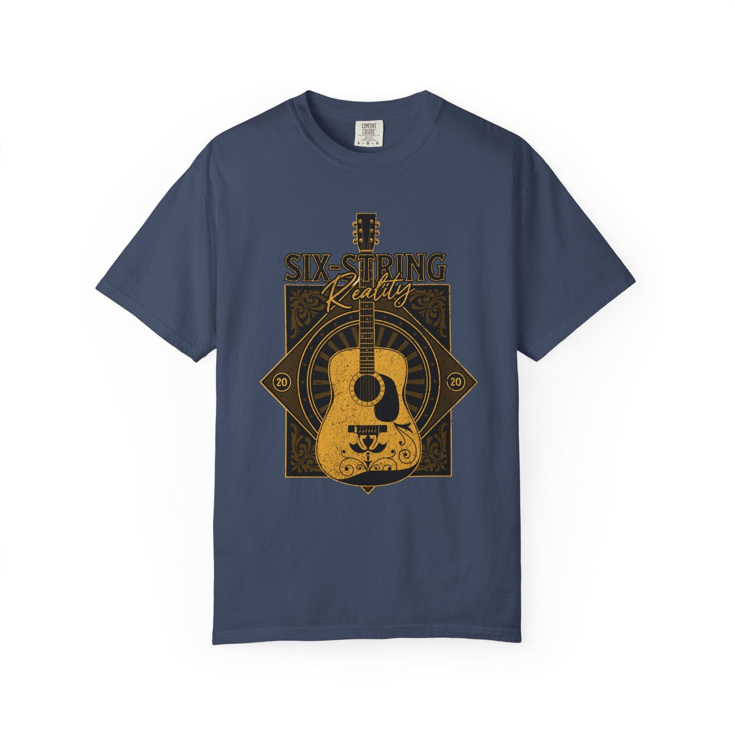 Vintage acoustic guitar t-shirt for music lovers | retro tee