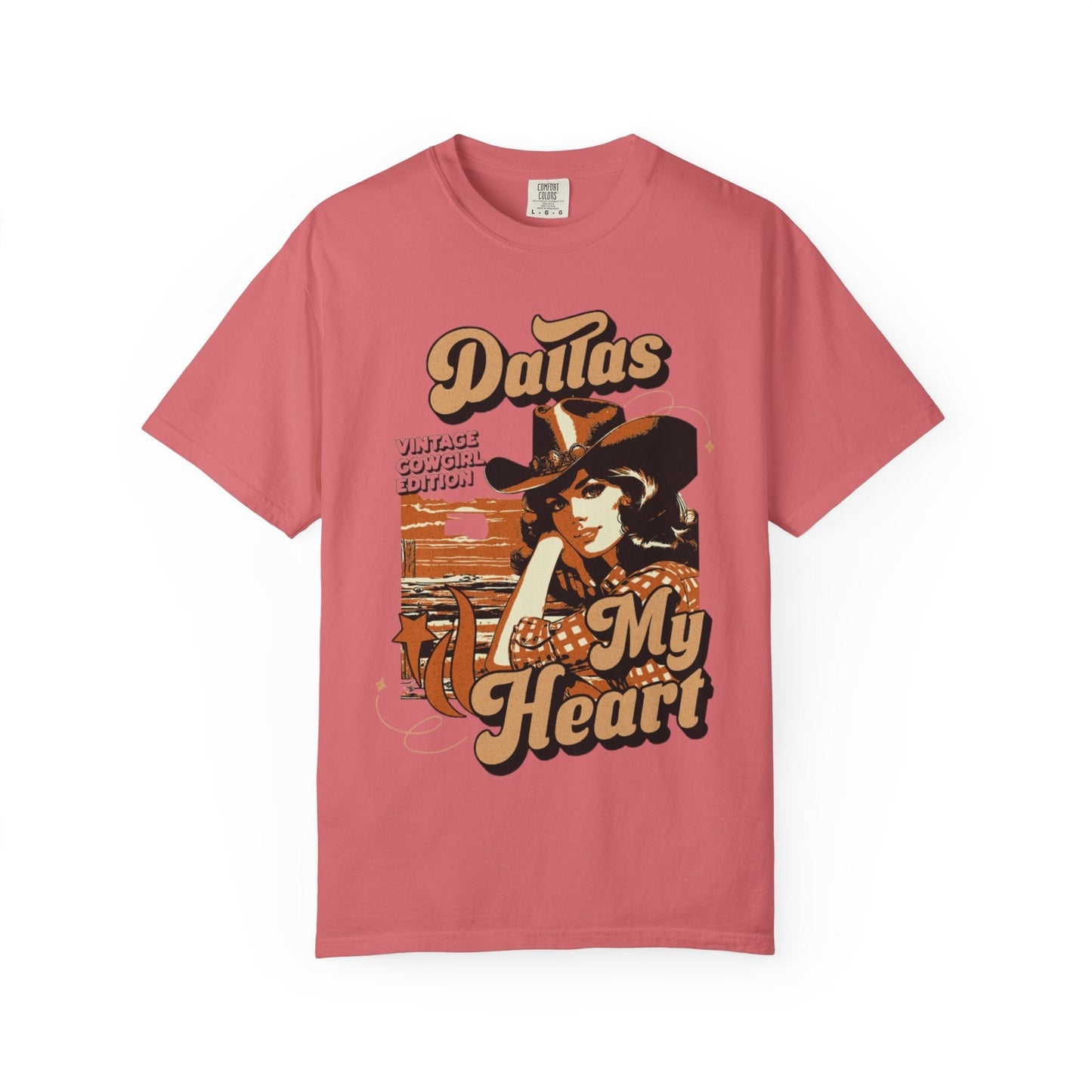 Western retro Dallas my heart t-shirt for vintage lovers