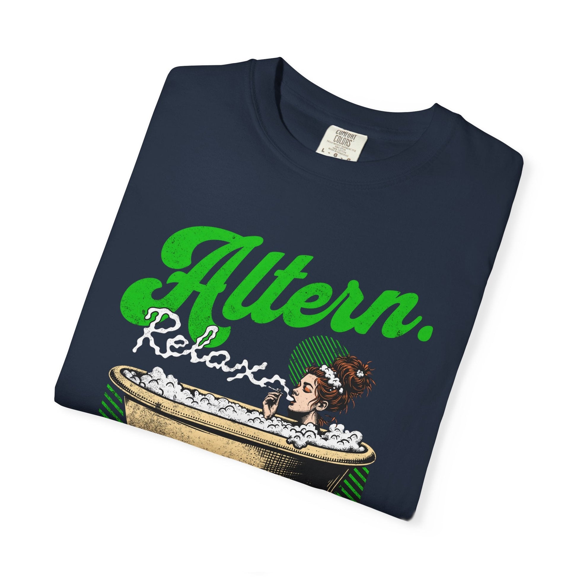 Vintage relaxation bath smoking vintage T-shirt - retro style comfort