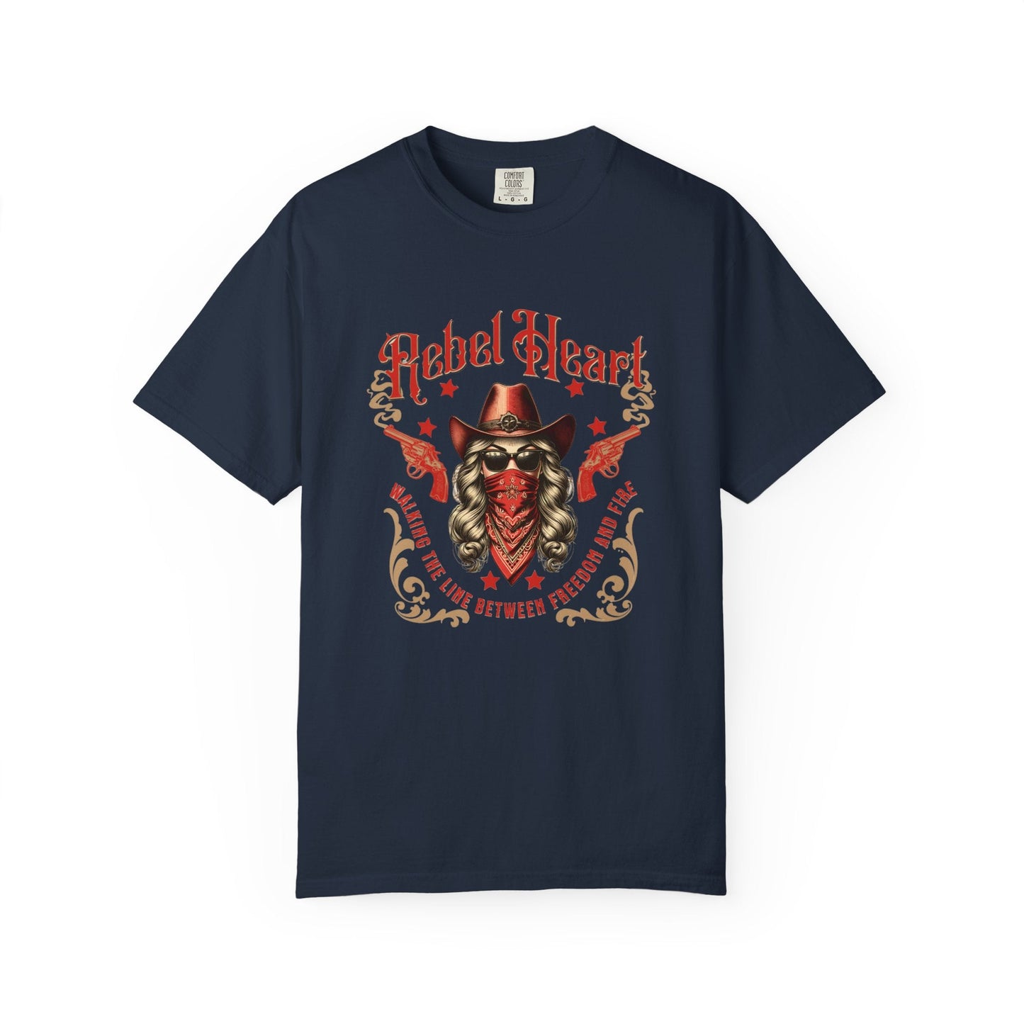 Cowgirl rebel heart t-shirt - western style woman adventure t-shirt
