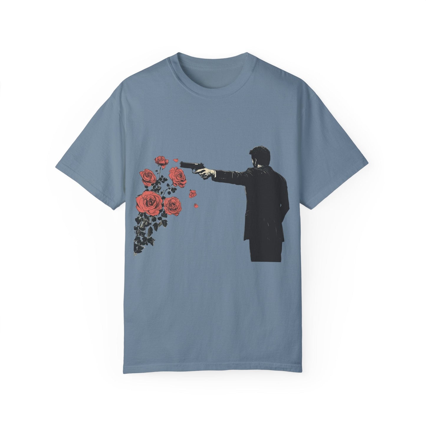 Streetwear gunpoint flowers T-Shirt for art lovers & enthusiasts