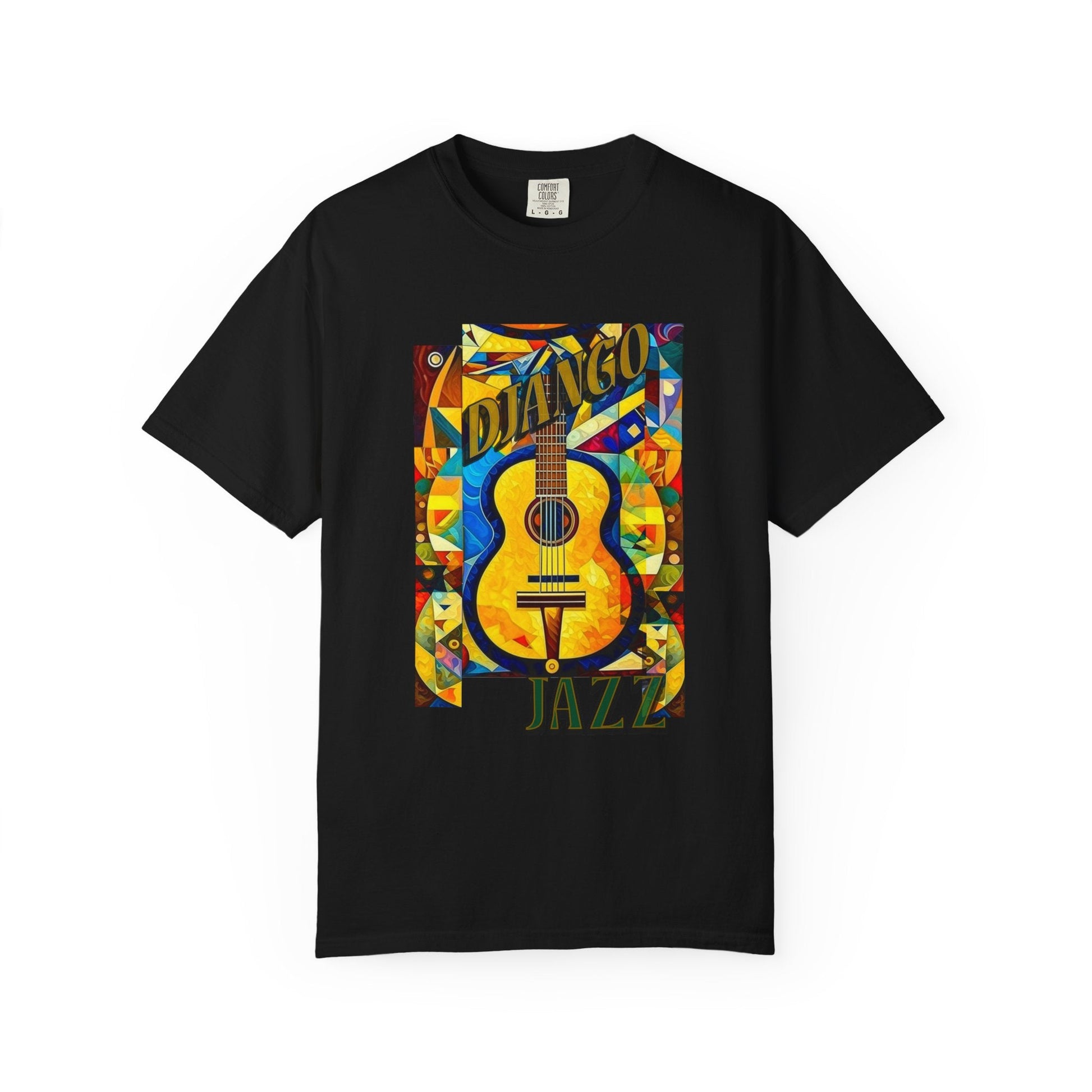 Music theme guitar jazz T-shirt for classic jazz enthusiasts