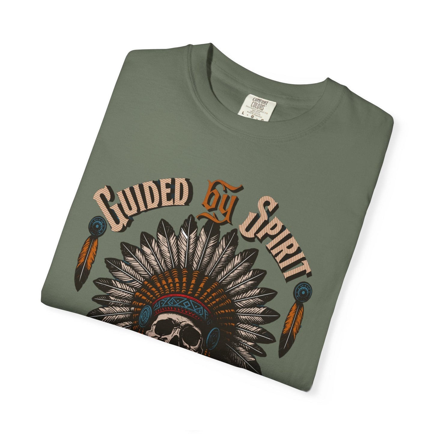 Spirit Skull t-shirt with cool native American headdress guided spirit