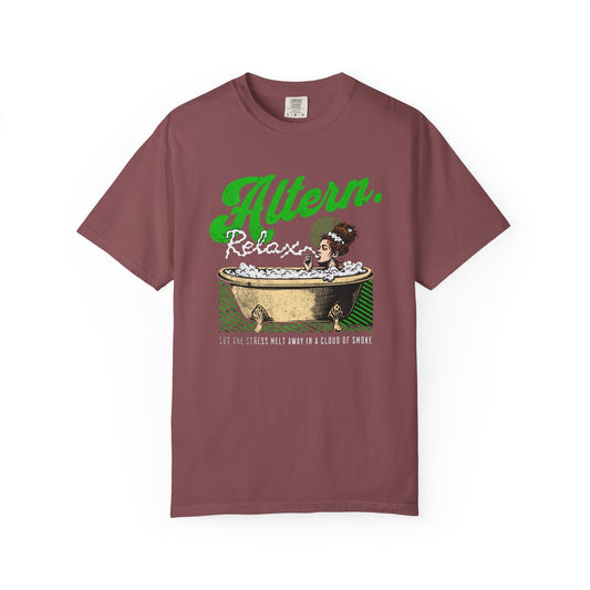Vintage relaxation bath smoking vintage T-shirt - retro style comfort