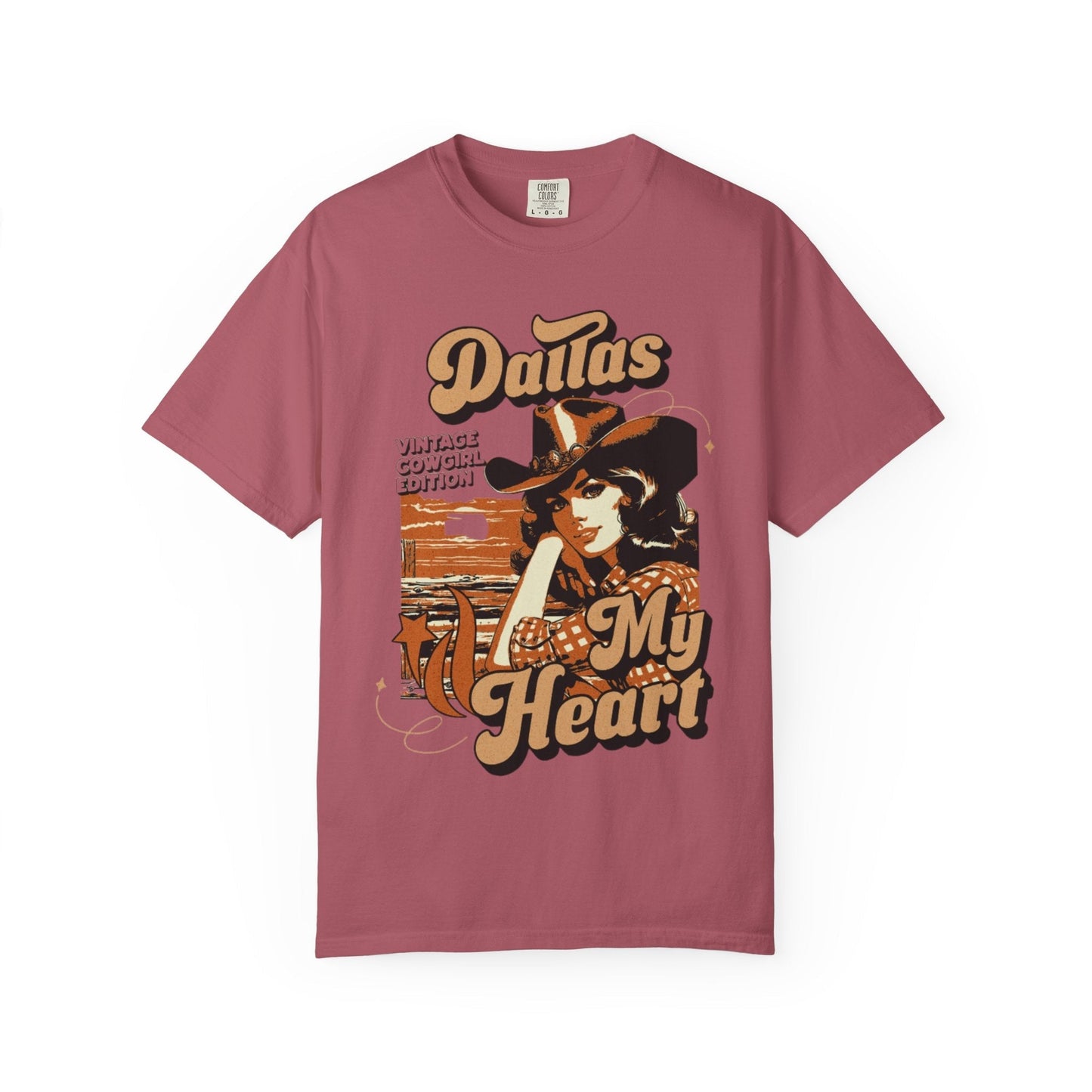 Western retro Dallas my heart t-shirt for vintage lovers