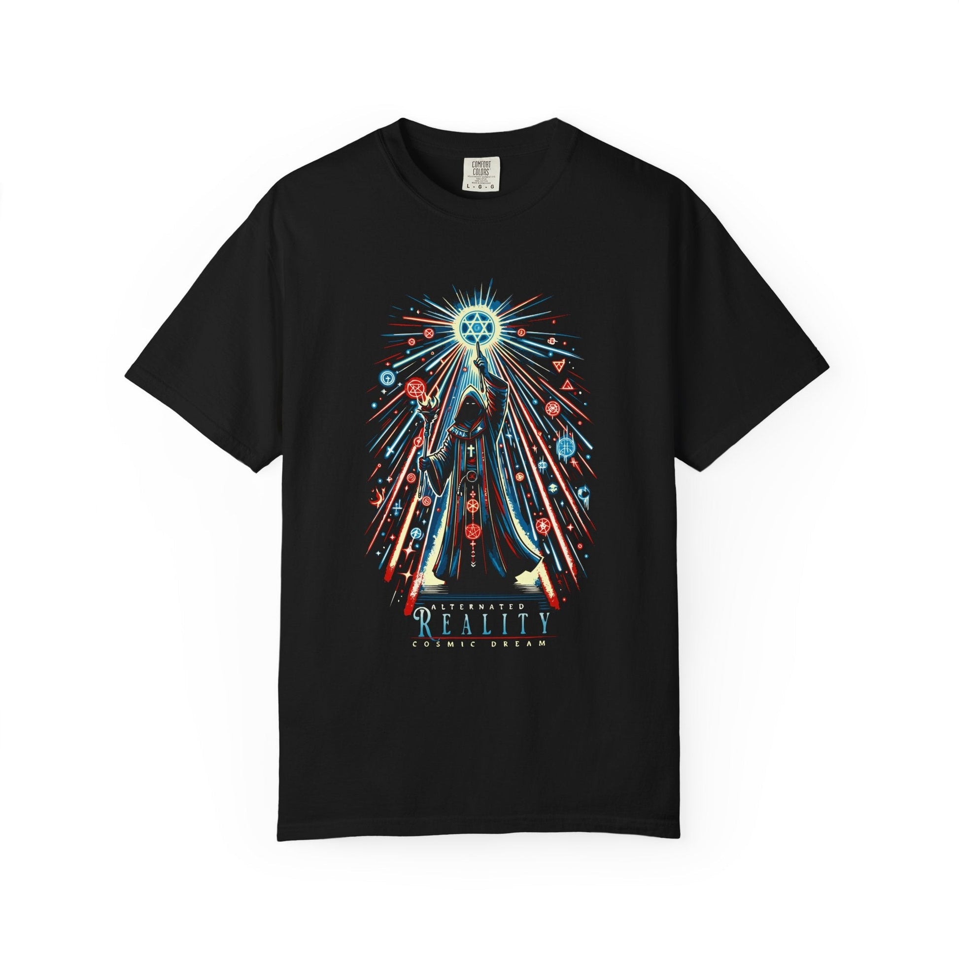 Spiritual wizard t-shirt - Mystical fantasy graphic 100% cotton tee 