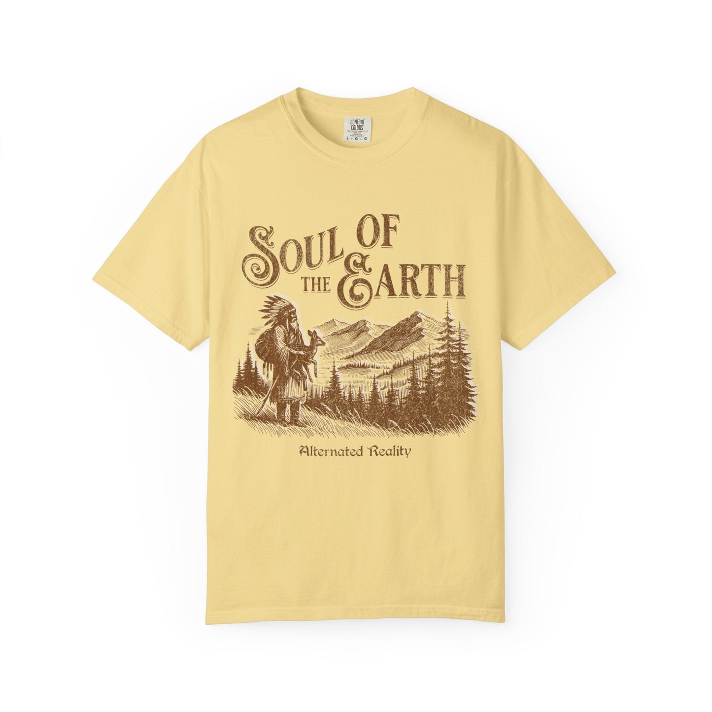 American native graphic t-shirt - Soul of the earth for nature lovers