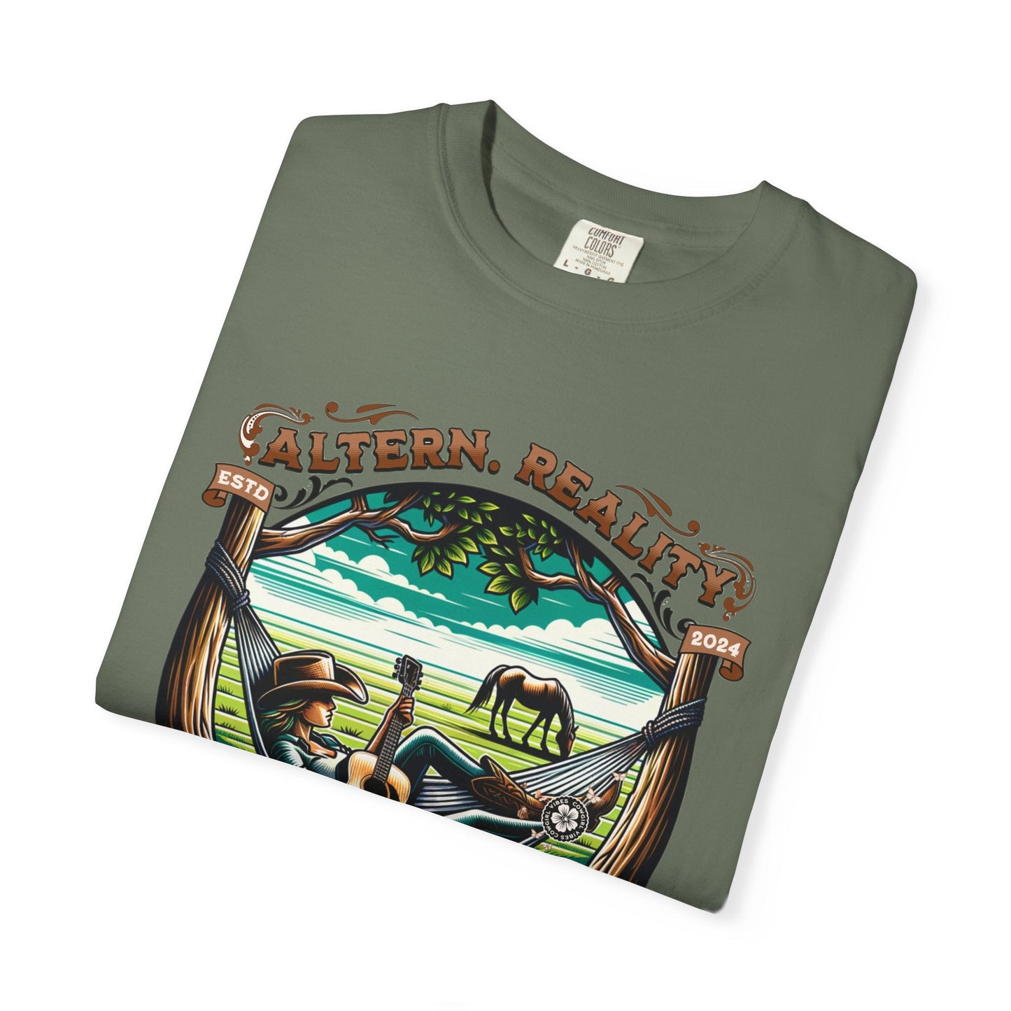 Guitar attitude design t-shirt - Relaxed cowgirl playful vibe