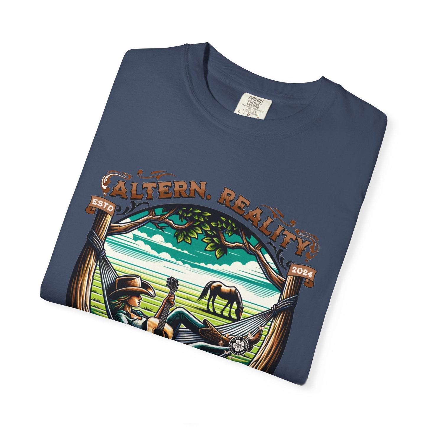 Guitar attitude design t-shirt - Relaxed cowgirl playful vibe