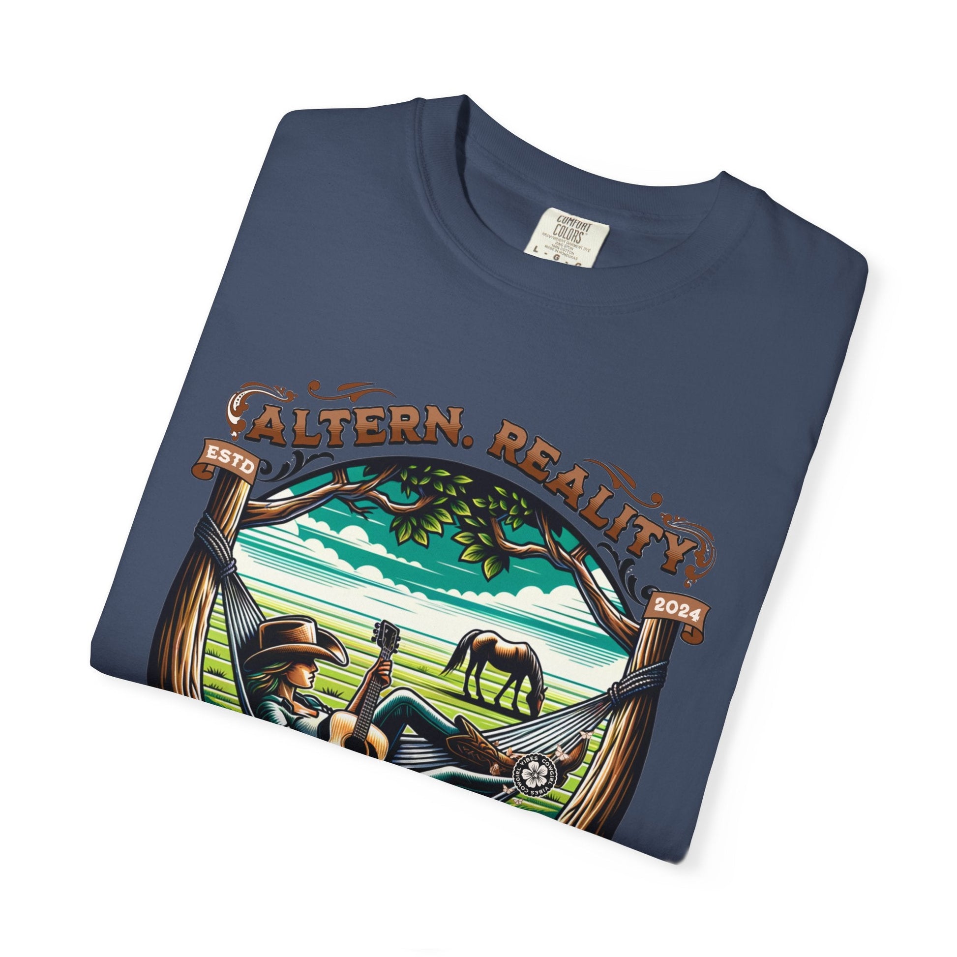 Guitar attitude design t-shirt - Relaxed cowgirl playful vibe