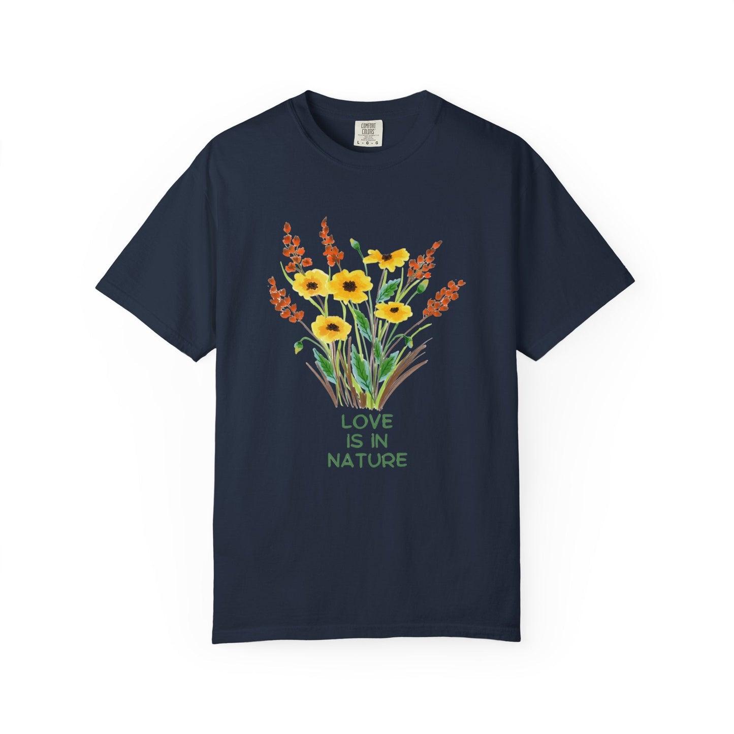Nature love t-shirt with floral design – Eco-friendly fashion