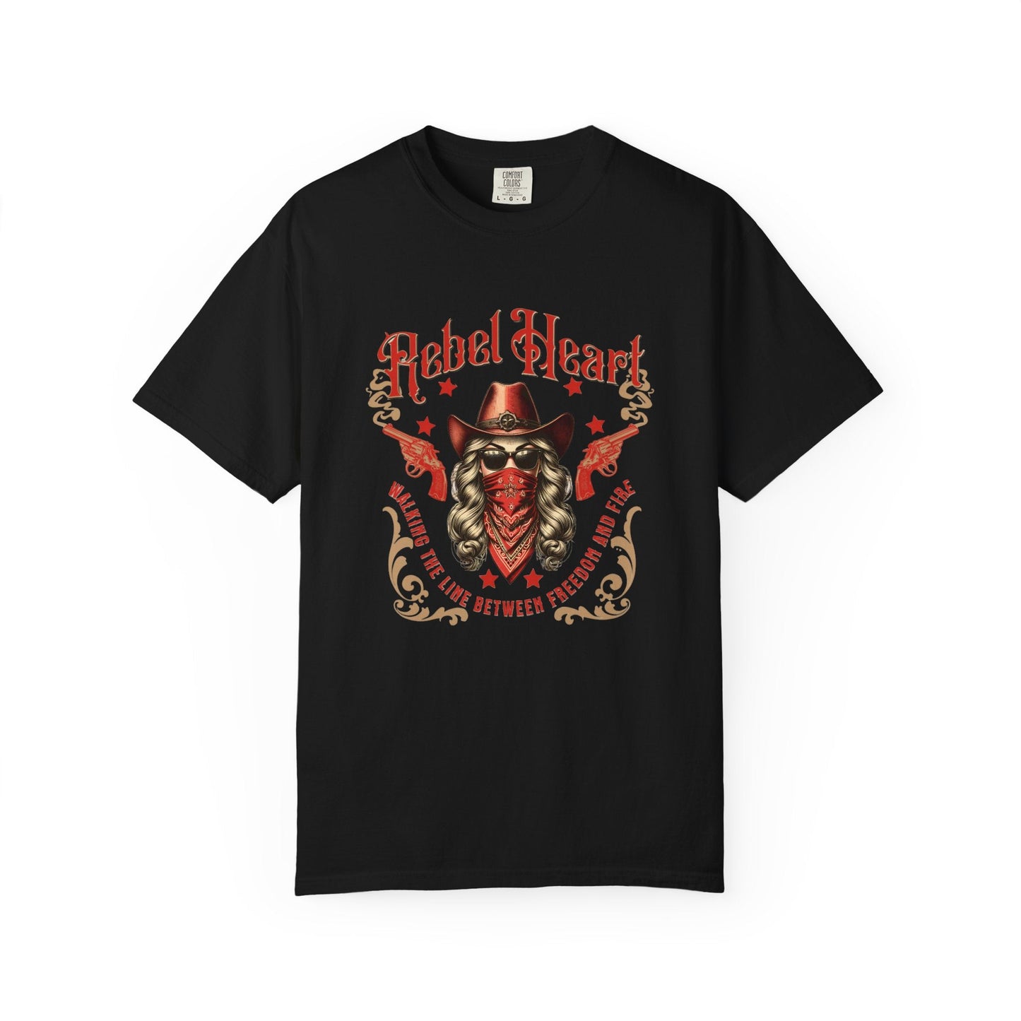 Cowgirl rebel heart t-shirt - western style woman adventure t-shirt