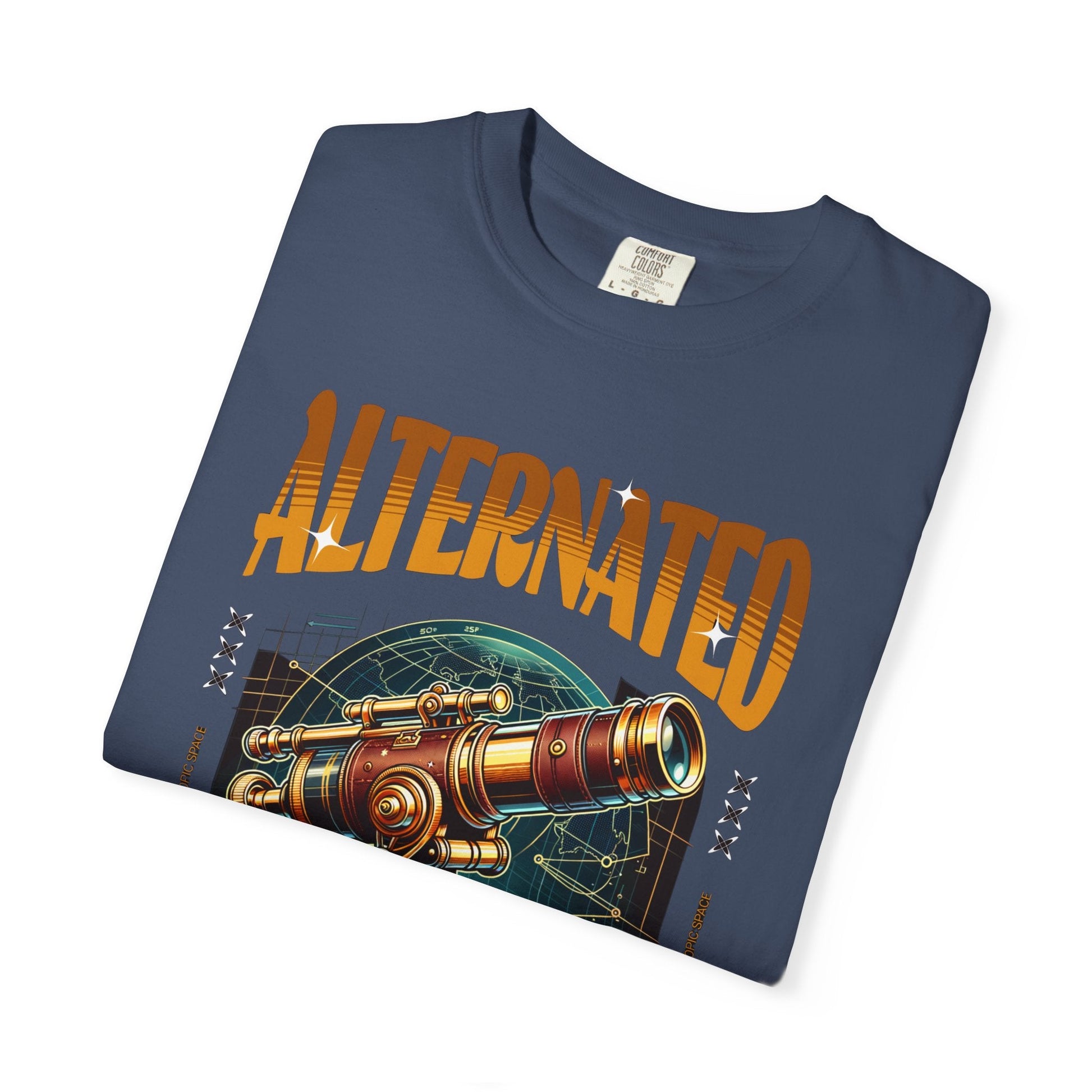 Vintage Sci-Fi T-shirt - telescope graphic for space lovers & admirers