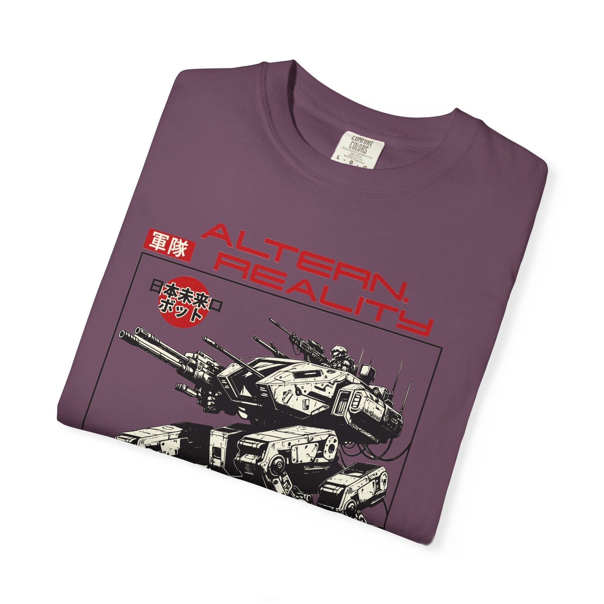 Robot Revolution T-shirt – Giant Mech with Weapons 