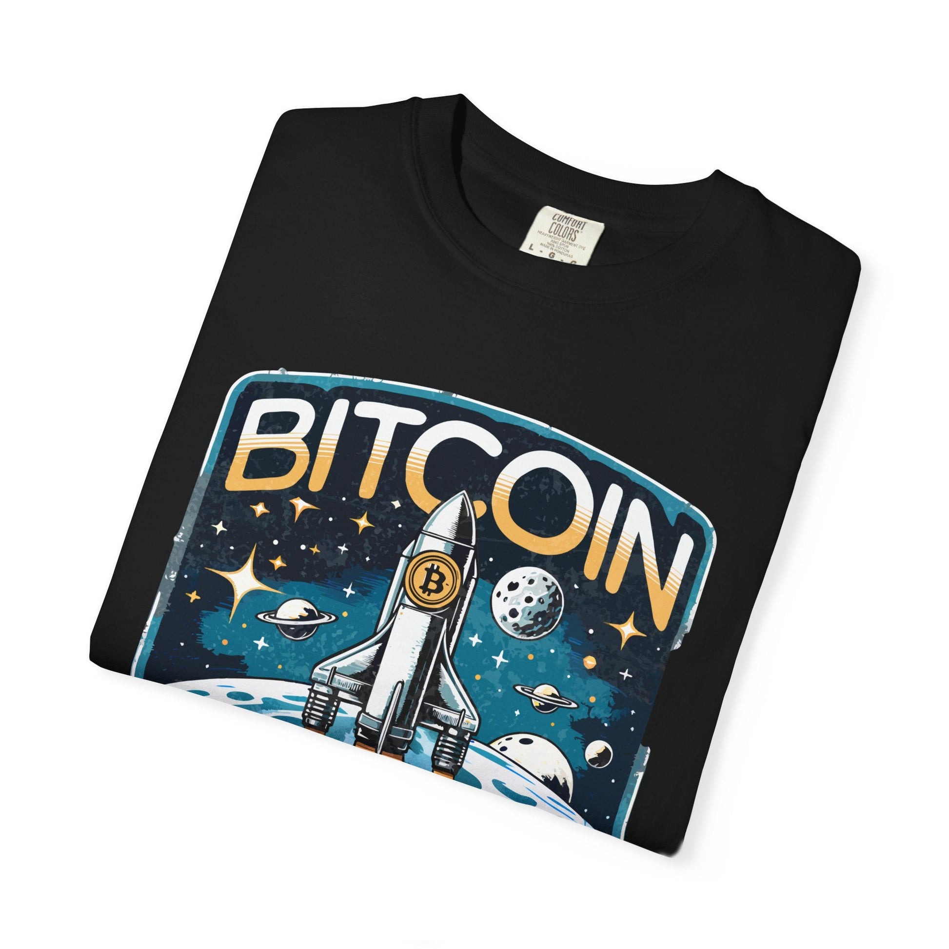 Bitcoin rocket t-shirt – Space-Themed bitcoin enthusiast's favorite