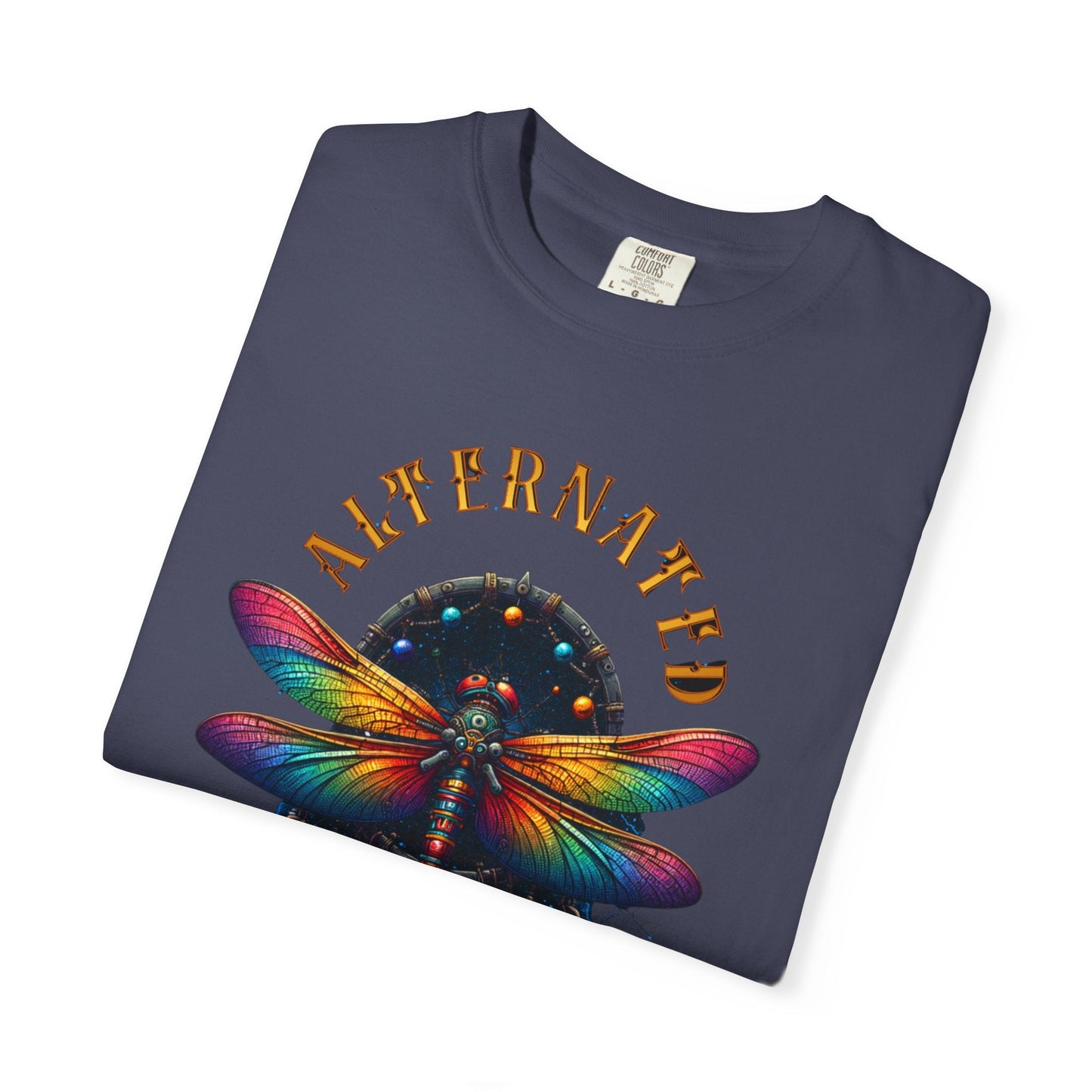 Dragonfly dark-Slate cool t-shirt with colorful design