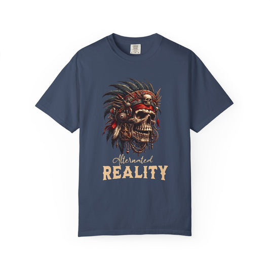 Indian skull t-shirt | Unique graphic design adventure gothic apparel