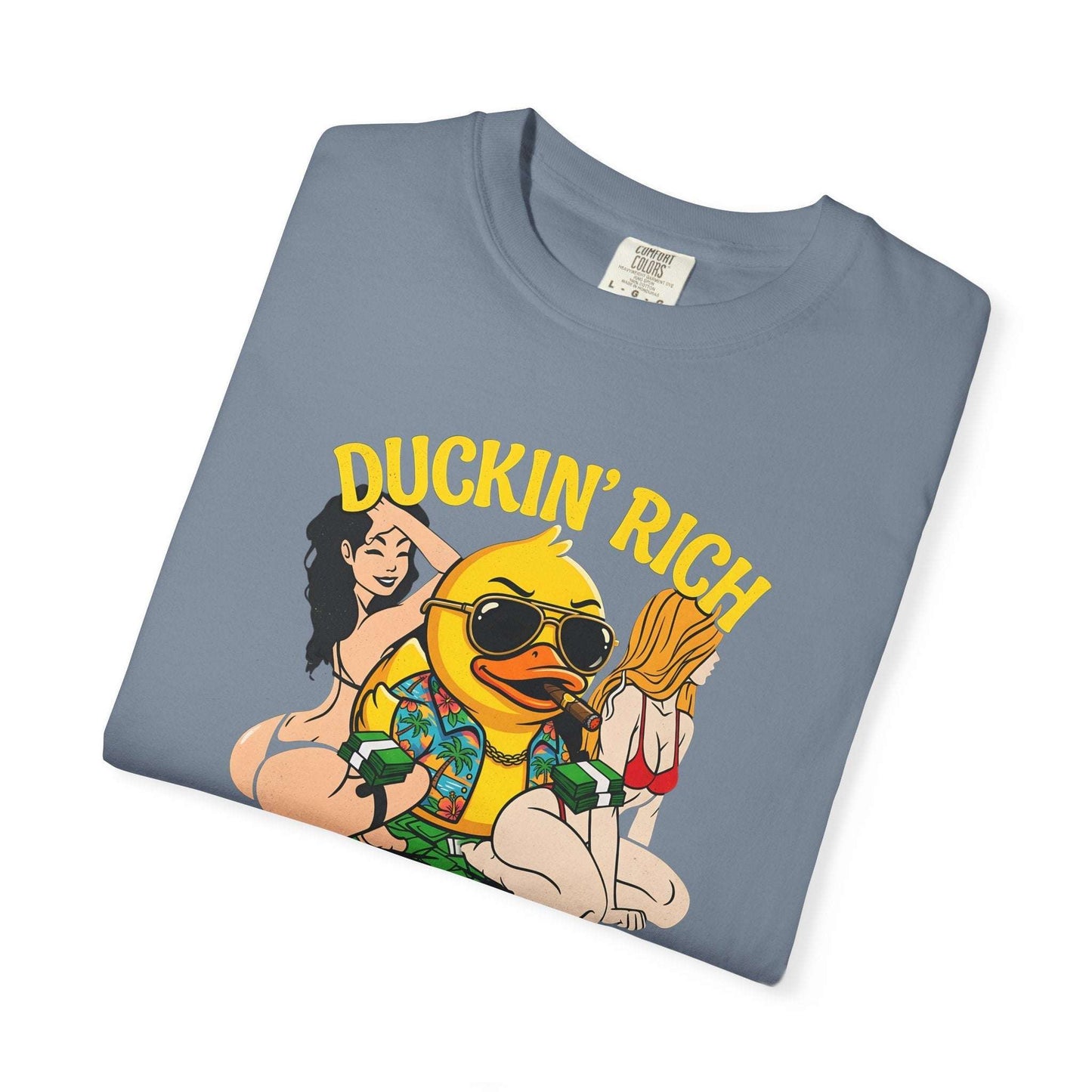 Duckin' Rich – Funny Adult Duck T-Shirt with Attitude