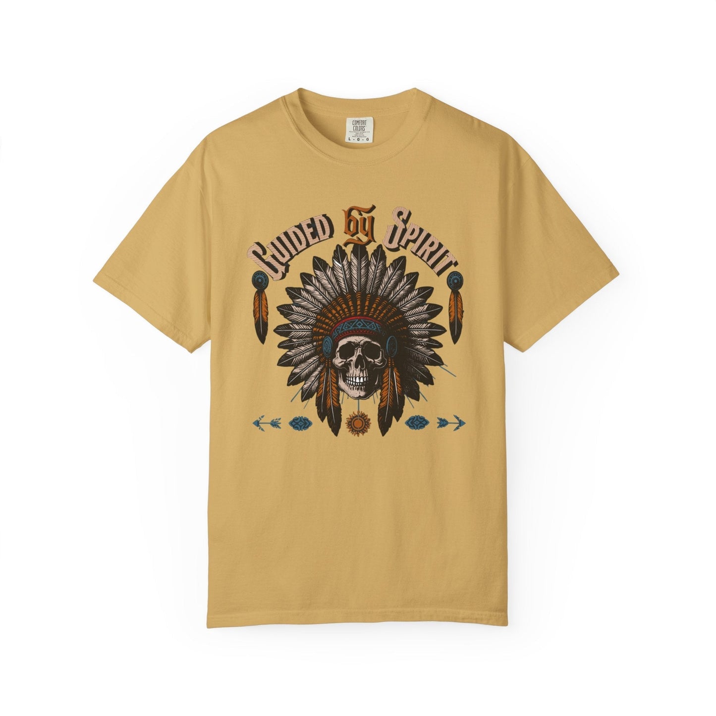 Spirit Skull t-shirt with cool native American headdress guided spirit