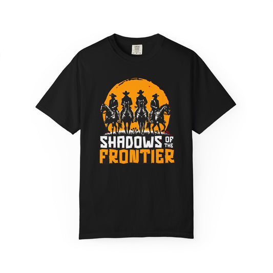 Cowboys silhouette retro vintage t-shirt for wild west enthusiasts