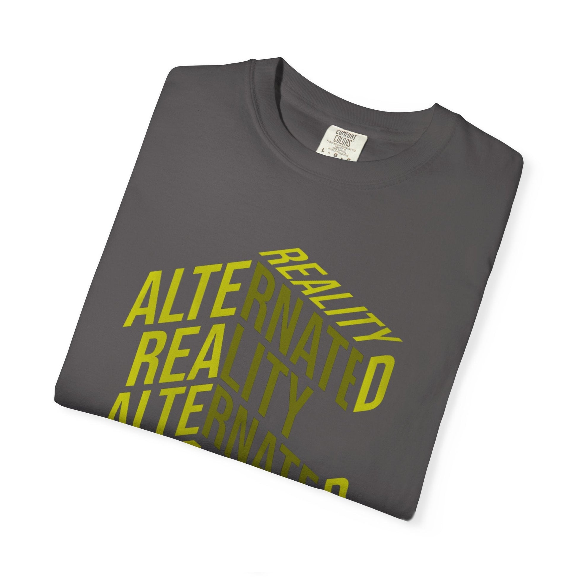 Alternate reality unisex t-shirt - bold geometric typography
