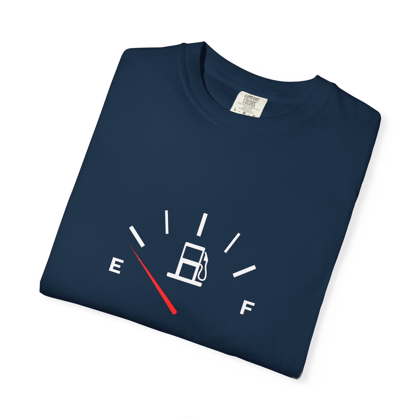 Fuel level dashboard t-shirt: Unisex gas gauge design