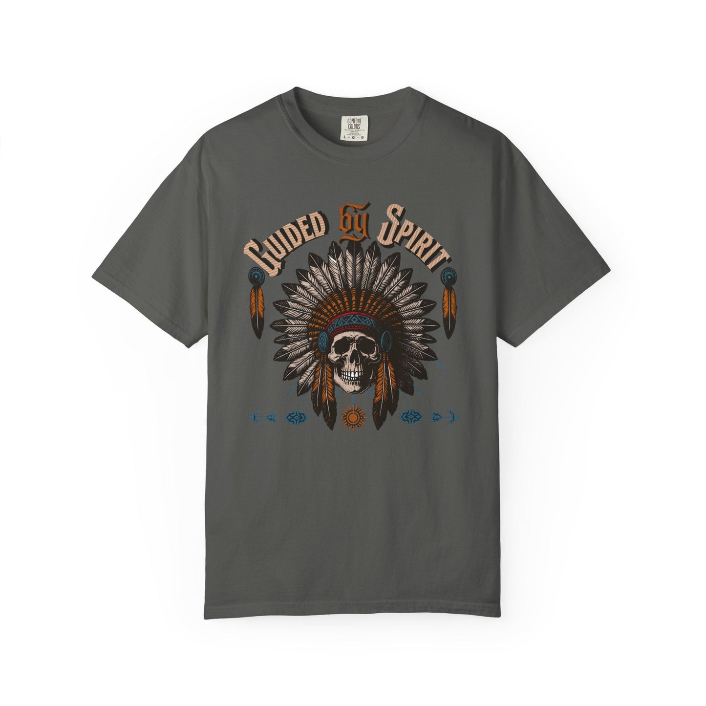 Spirit Skull t-shirt with cool native American headdress guided spirit