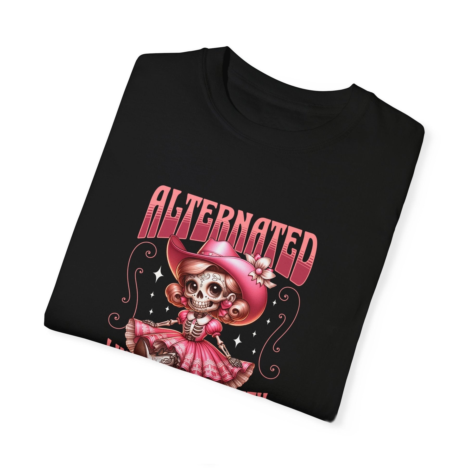 Cowgirl skull t-shirt - bold western style unisex garment