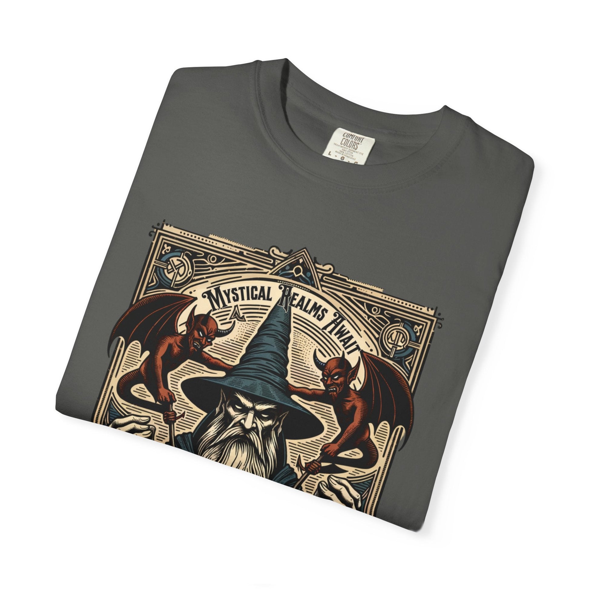 Wizard mystical t-shirt: Fantasy graphic design for magic fans