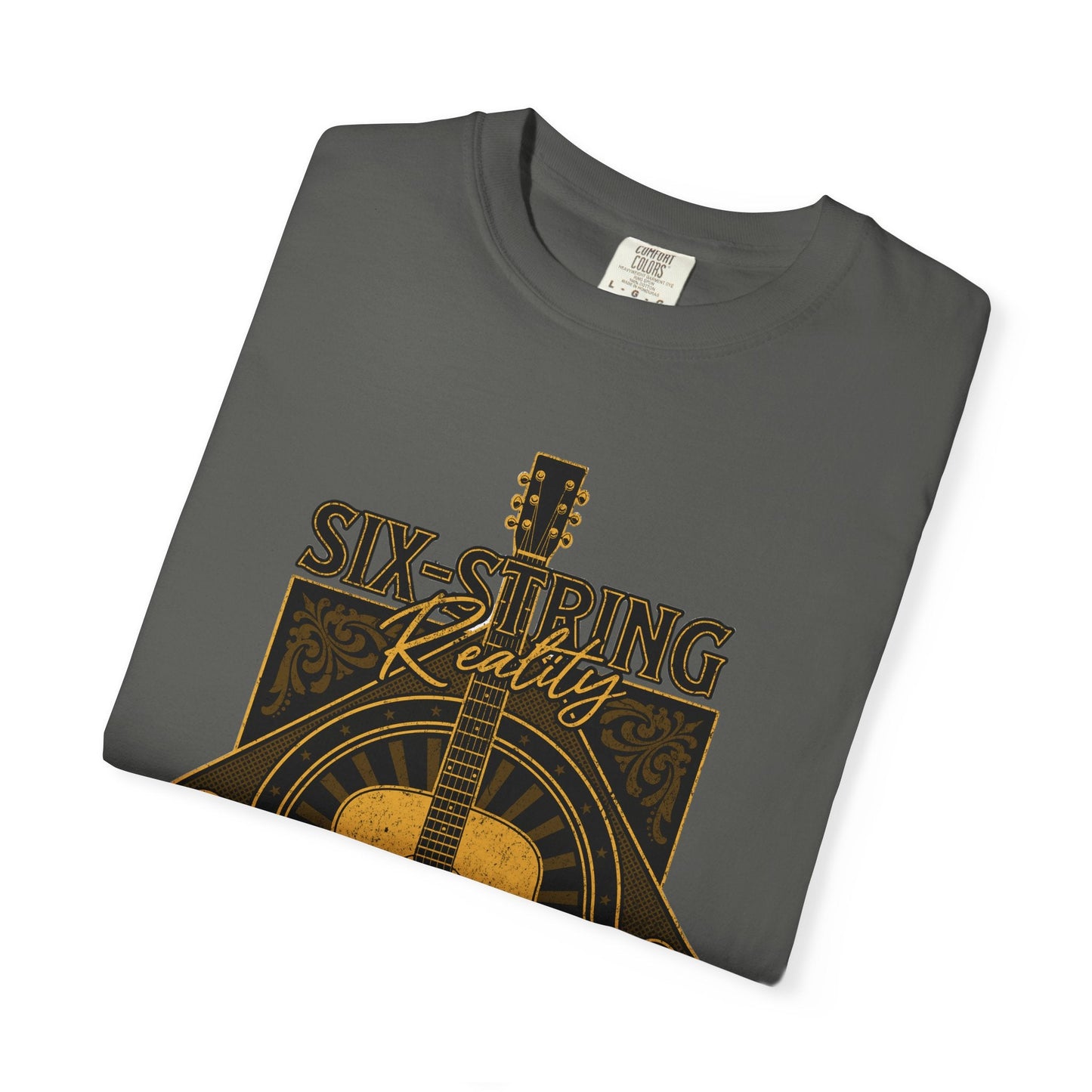Vintage acoustic guitar t-shirt for music lovers | retro tee
