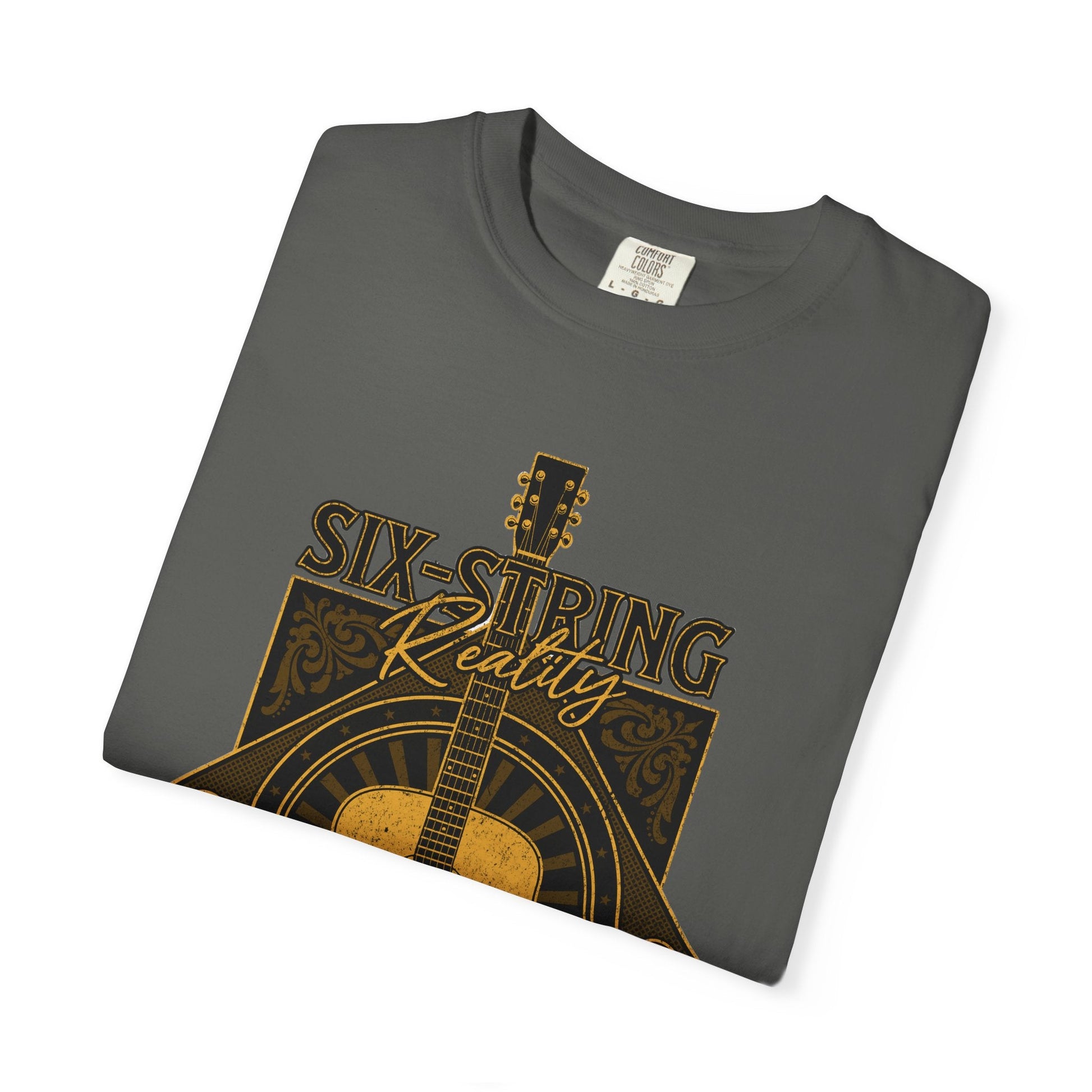 Vintage acoustic guitar t-shirt for music lovers | retro tee