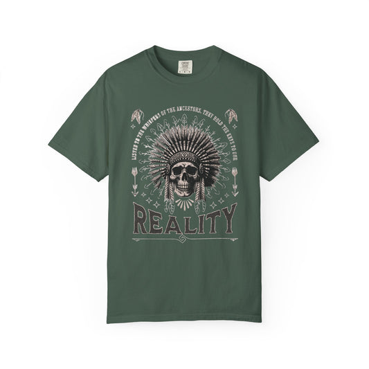 Headdress Skull Design Vintage-Inspired Unisex t-Shirt