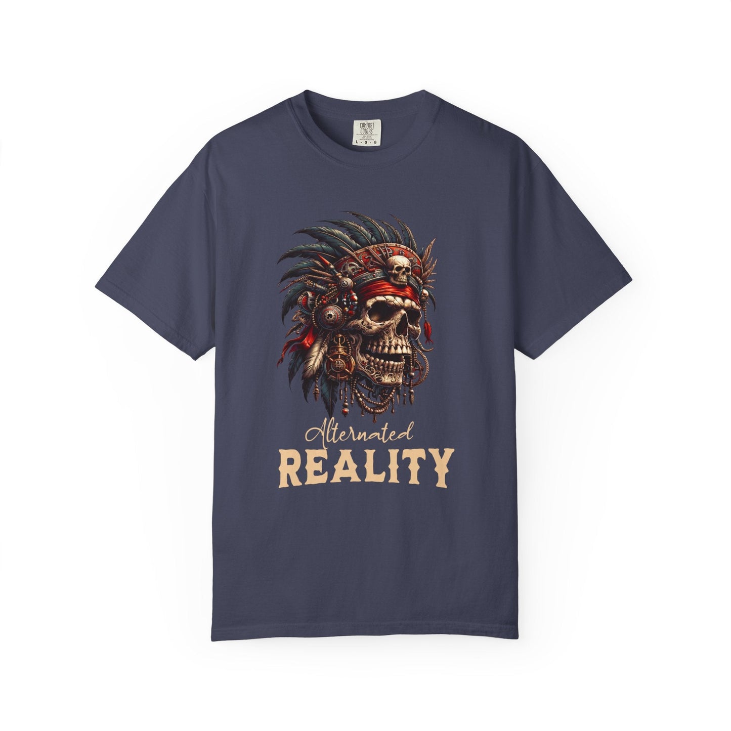 Indian skull t-shirt | Unique graphic design adventure gothic apparel