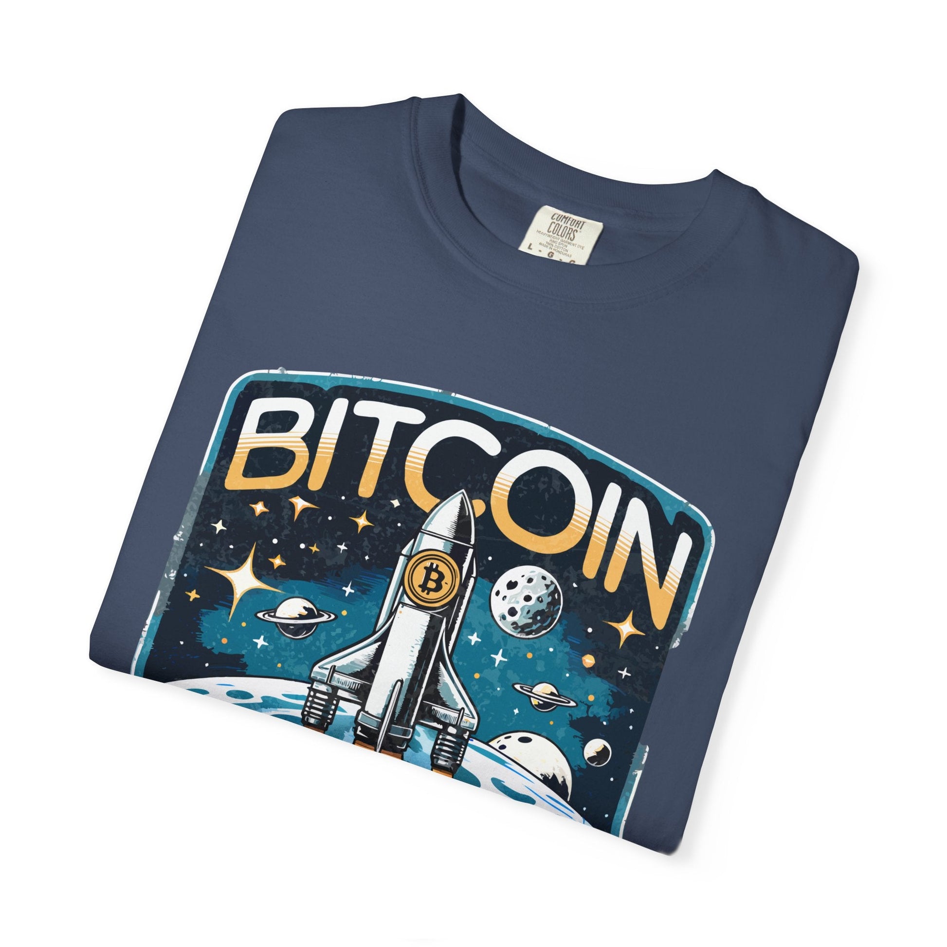 Bitcoin rocket t-shirt – Space-Themed bitcoin enthusiast's favorite